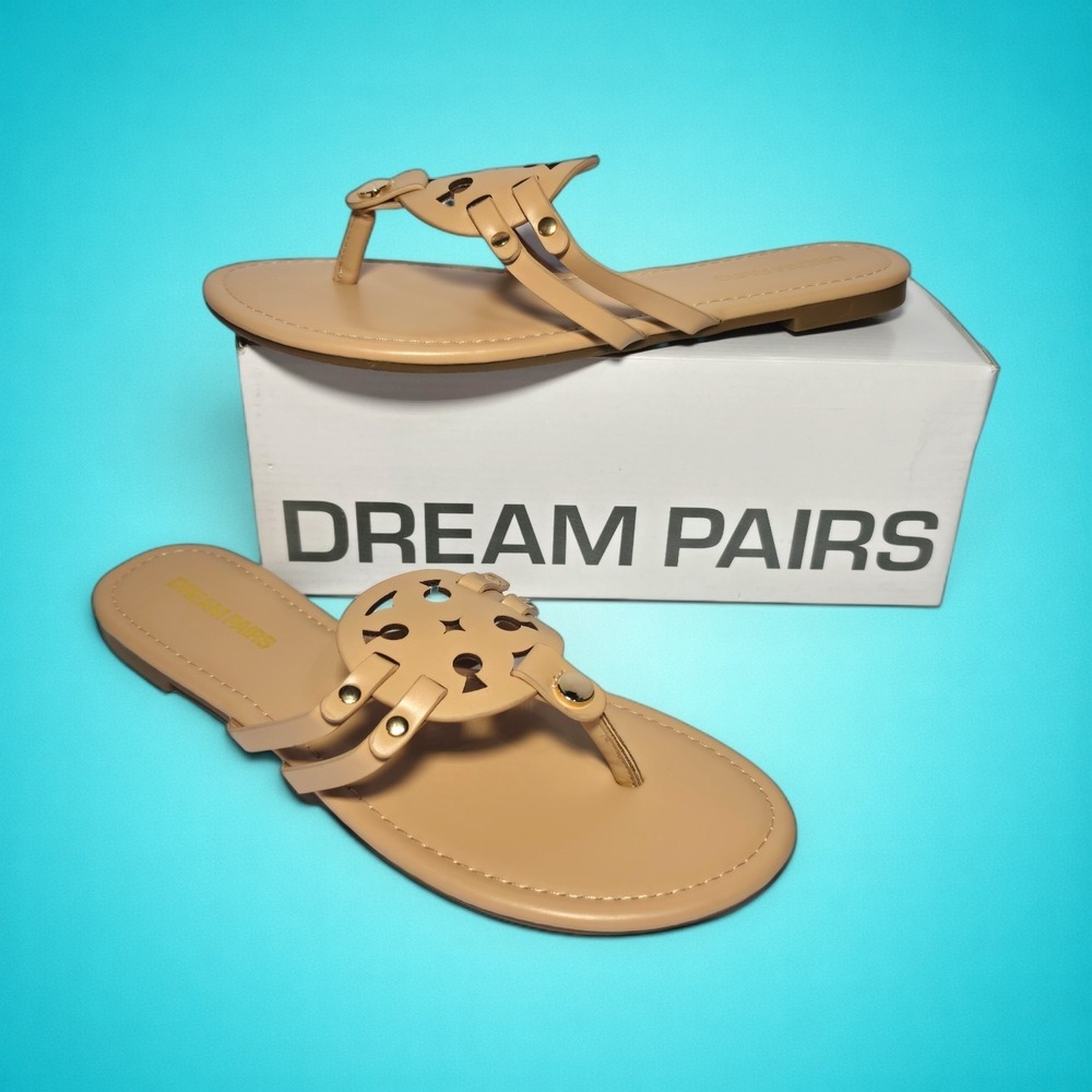 New Women's‎ DREAM PAIRS Nude Flip-Flops, size 11